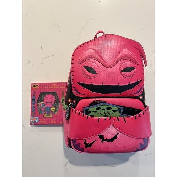 Loungefly Oogie Boogie Neon Cosplay Backpack W/Coin Purse And Limited Ed Pin - Picture 1 of 11